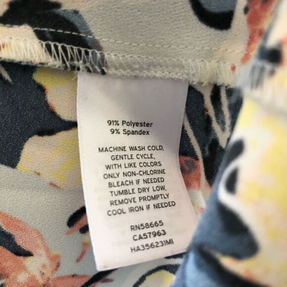 Halogen Floral Mock Neck Wide Sleeve Blouse - Picture 6 of 7